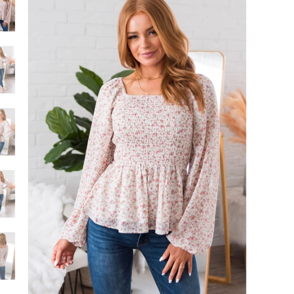 Floral Peplum Blouse